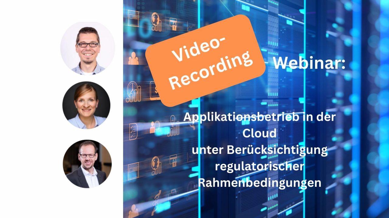 Aufzeichnung Webinar Cloud Transformation
